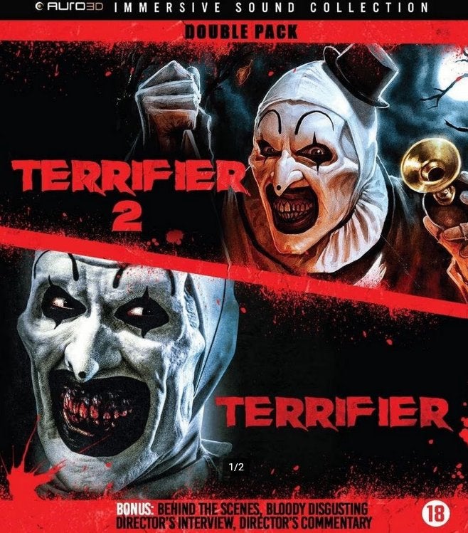 Terrifier 1 & 2 (2 BLU RAY FILM Set, NL Ondertiteling!), Horror, Engels, Vanaf 16 jaar, Verzenden
