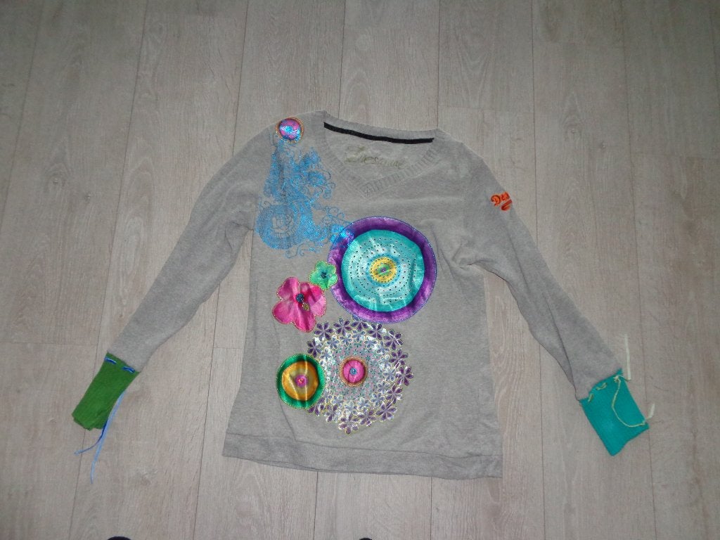 schitterende damestrui van Desigual, maat XL, Kleding | Dames, Truien en Vesten, Ophalen of Verzenden, Zo goed als nieuw, Maat 46/48 (XL) of groter