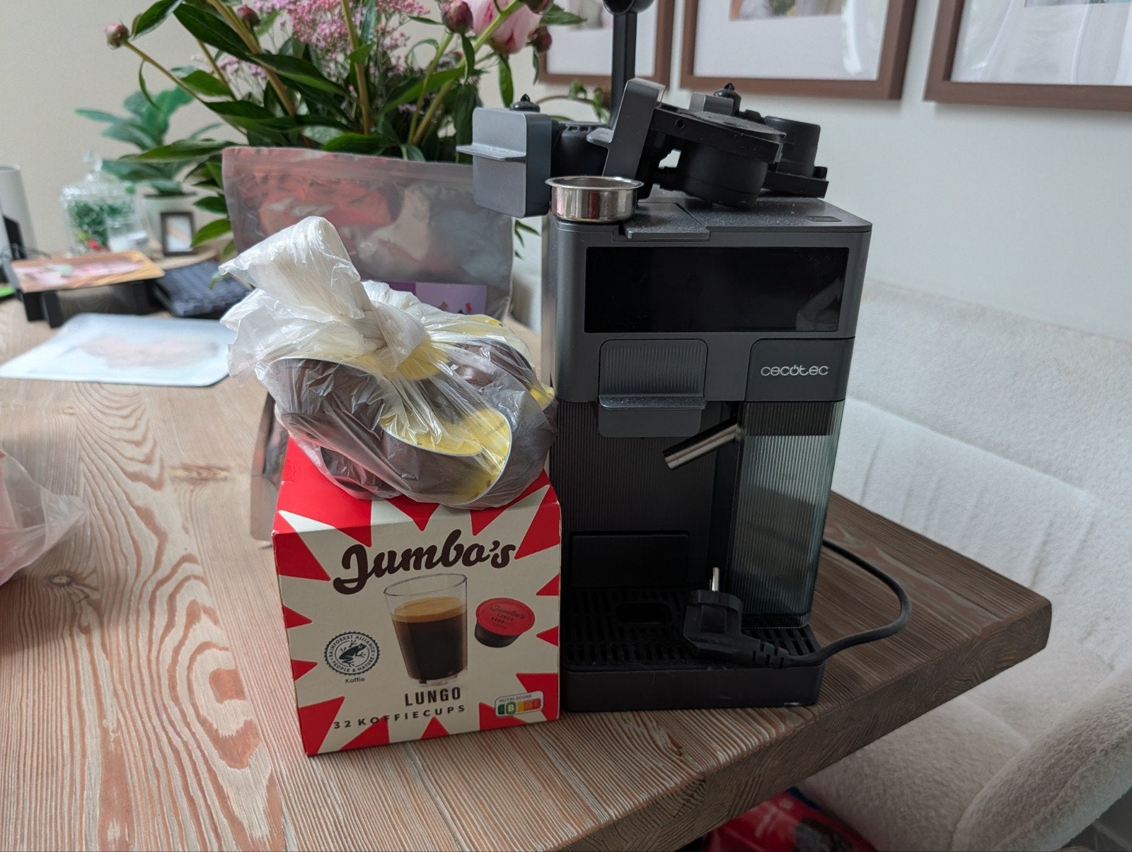 Cecotec koffiemachine, Witgoed en Apparatuur, Koffiezetapparaten, Ophalen of Verzenden, Zo goed als nieuw, 2 tot 4 kopjes, Afneembaar waterreservoir