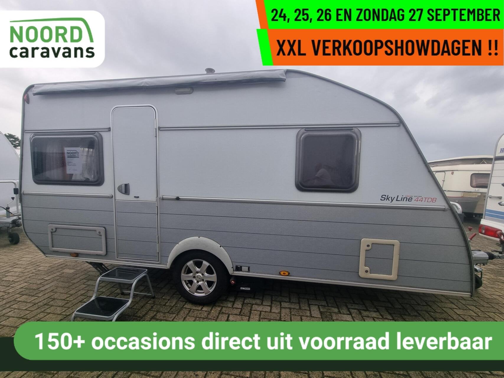 Kip SKYLINE 44-XXL VERKOOPSHOW 24,25,26 & 27 SEPT. 10-17 UUR, Caravans en Kamperen, Kip, Hordeur, Bedrijf, 6 tot 7 meter