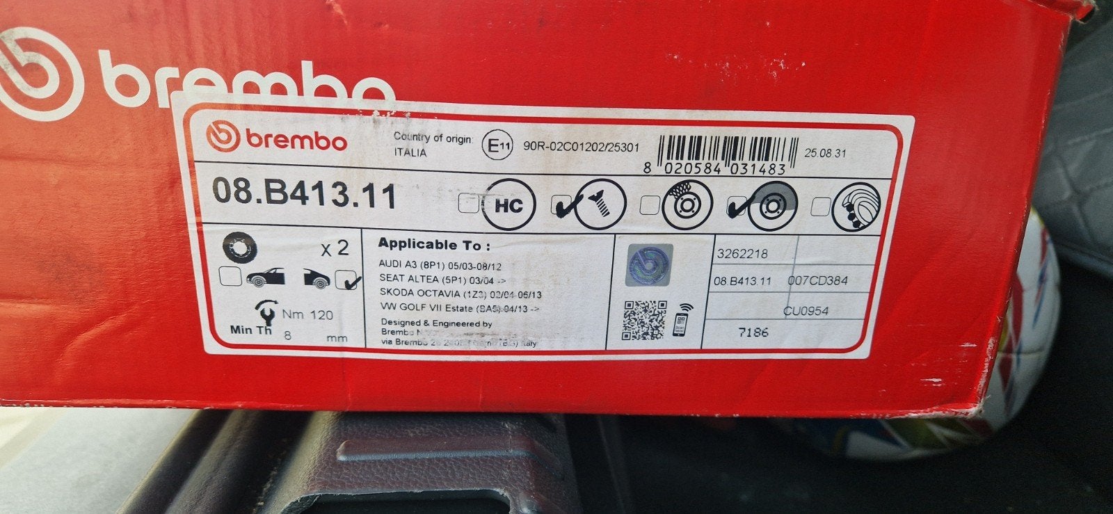 Brembo remschijven 08 b413 11, Ophalen of Verzenden, Nieuw