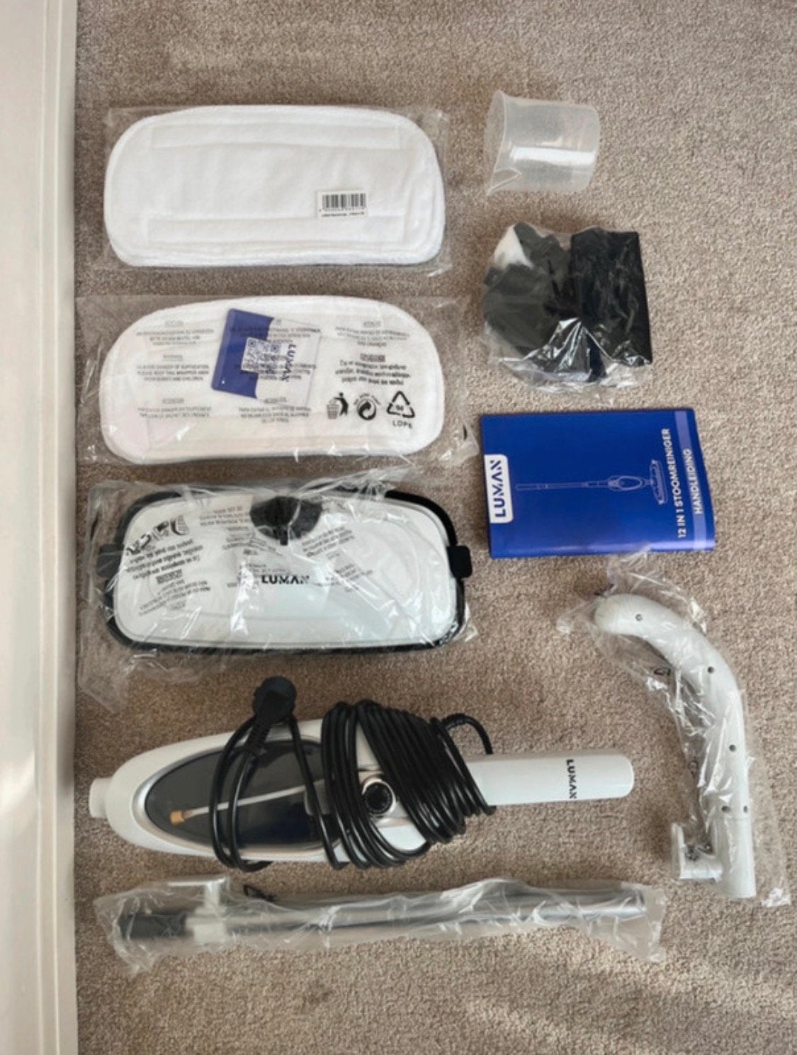 Luman 12 in 1 handheld stoomreiniger. Reinigingsapparaat, Verzenden, Gebruikt, Stoomreiniger