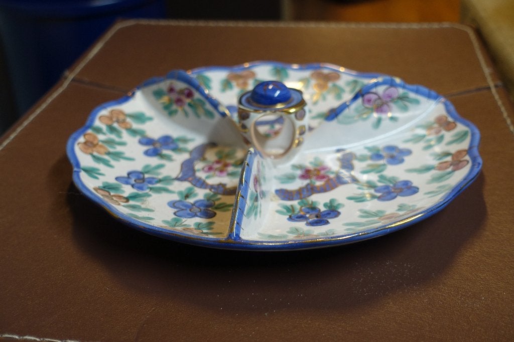 mooie antieken schaal delfts blauw met meerdere kleuren, Ophalen of Verzenden