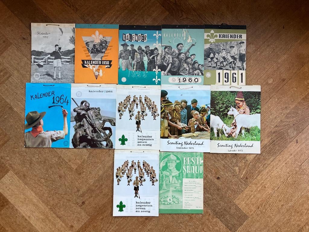 11 scouting Nederland kalender + tijdschrift 1938 padvinders, Verzamelen, Scouting, Ophalen of Verzenden, Gebruikt, Boek of Tijdschrift