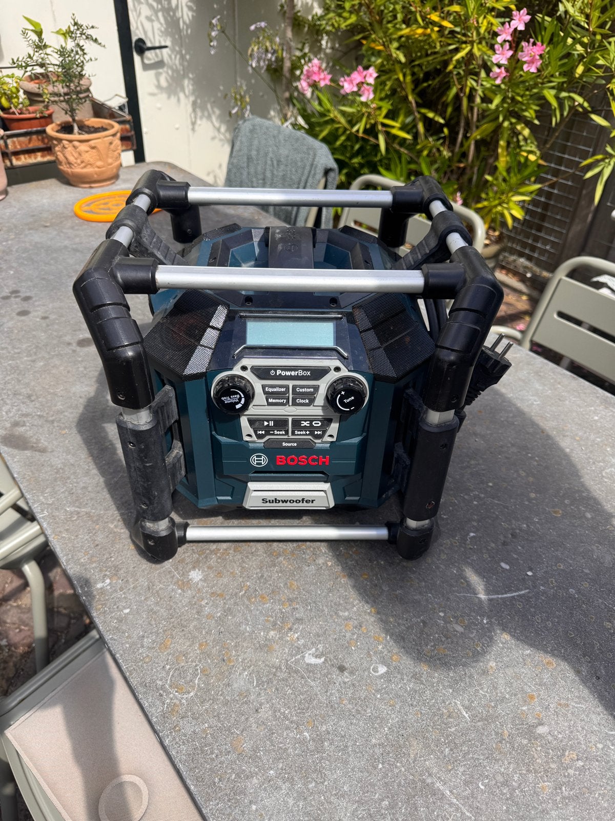 Bouwradio bosch gml20 accu en 220v, partybeest, Ophalen, Zo goed als nieuw, Bouwradio