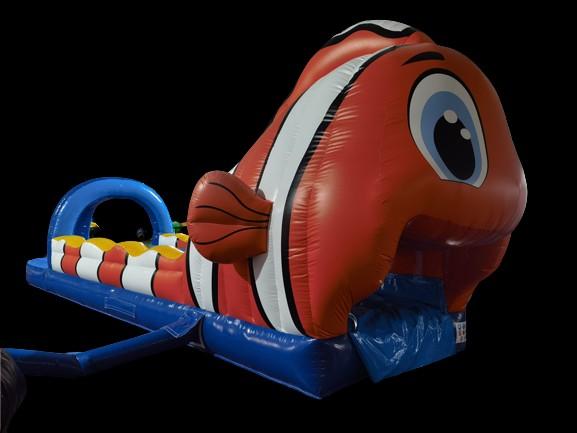 Te koop mooie nieuwe buikglijbaan springkussen clownvis 10m, Hobby en Vrije tijd, Ophalen of Verzenden, Nieuw, Verjaardag