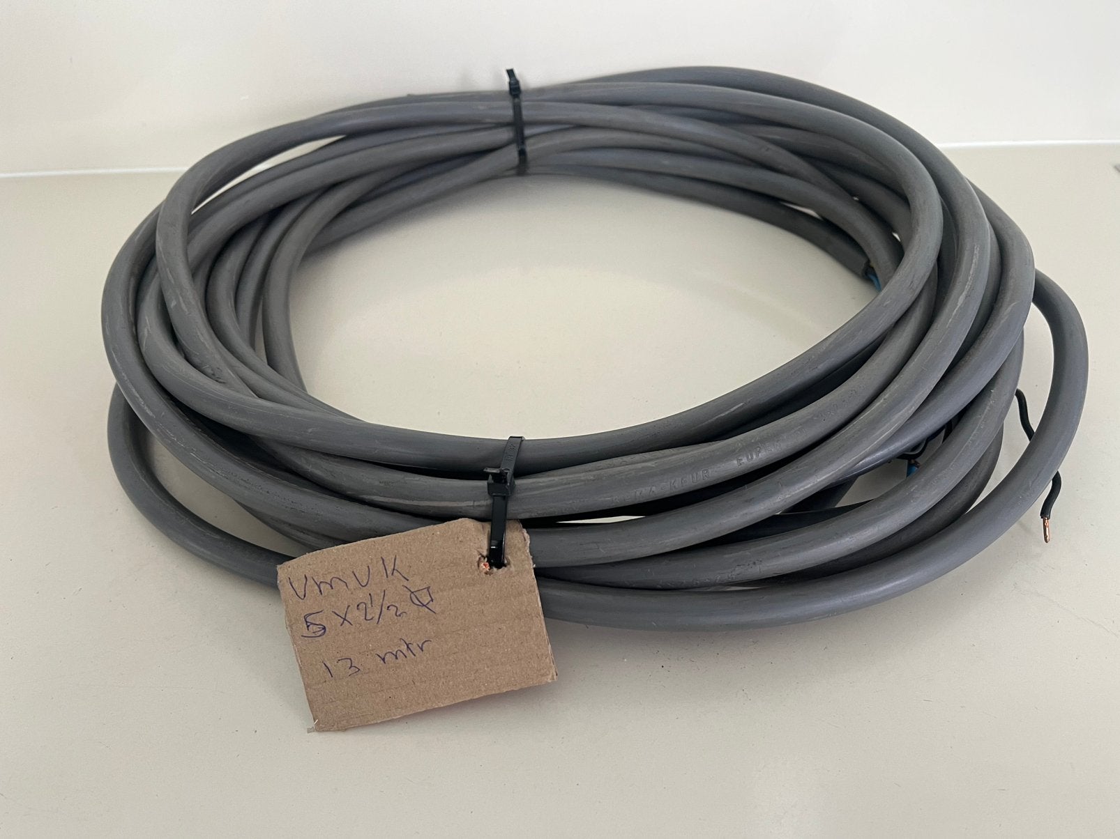 VMVK stroomkabel 5 x2,5 mm2 13 meter lang, Ophalen of Verzenden, Gebruikt, Kabel of Snoer