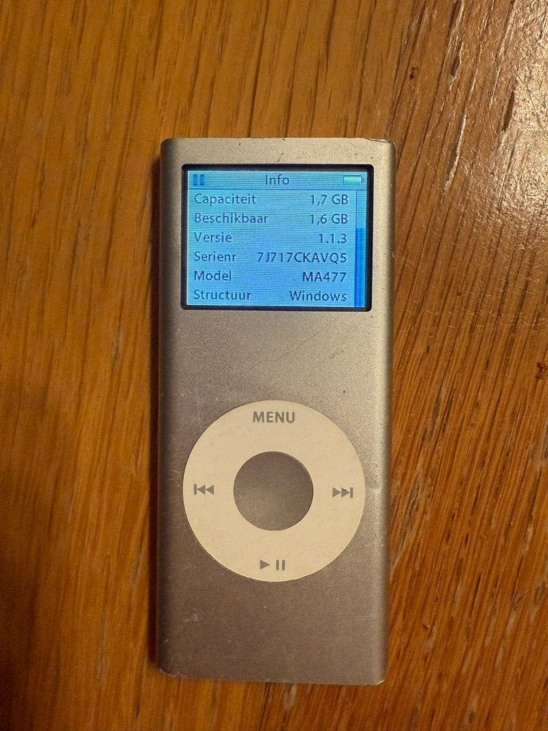 Apple iPod Nano 2GB Zilver, Audio, Tv en Foto, Mp3-spelers | Apple iPod, Gebruikt, Ophalen of Verzenden, Nano, Zilver