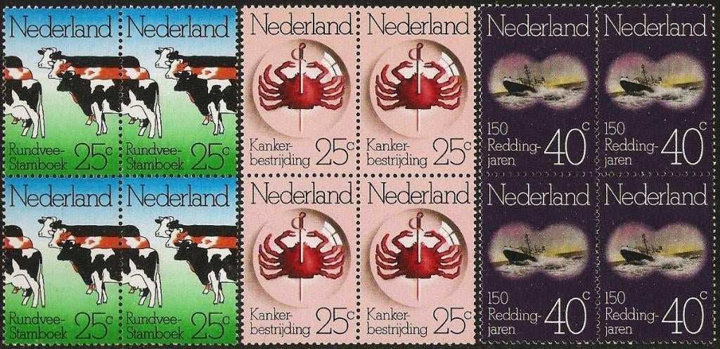 Nederland 1052-1054 blokken gelegenheidszegels., Postzegels en Munten, Verzenden, Postfris