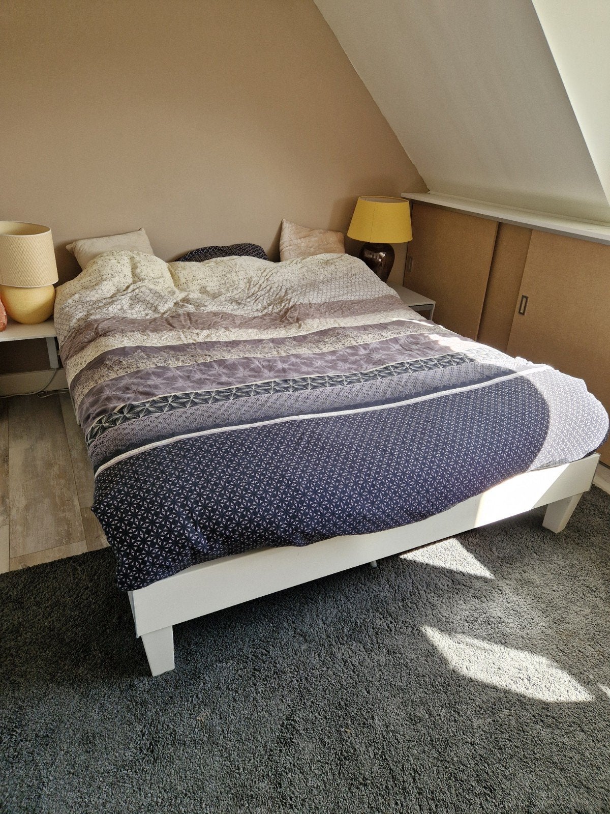 tweepersoons elektrisch bed, Ophalen, Wit, Tweepersoons, 160 cm