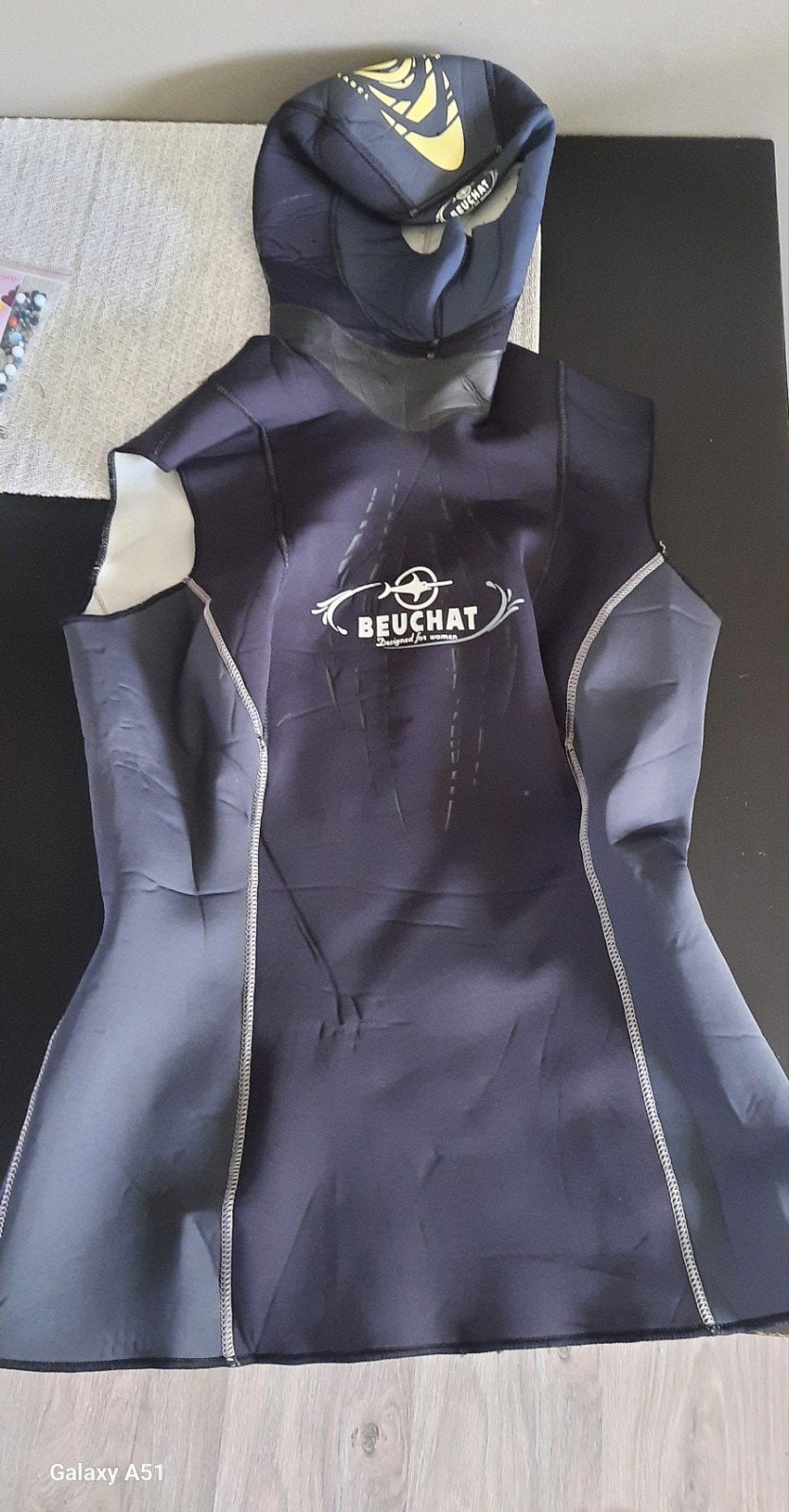 Beuchat hooded Wetsuit maat 5/XL Dames z.g.a.n., Ophalen of Verzenden, Zo goed als nieuw, Duikpak