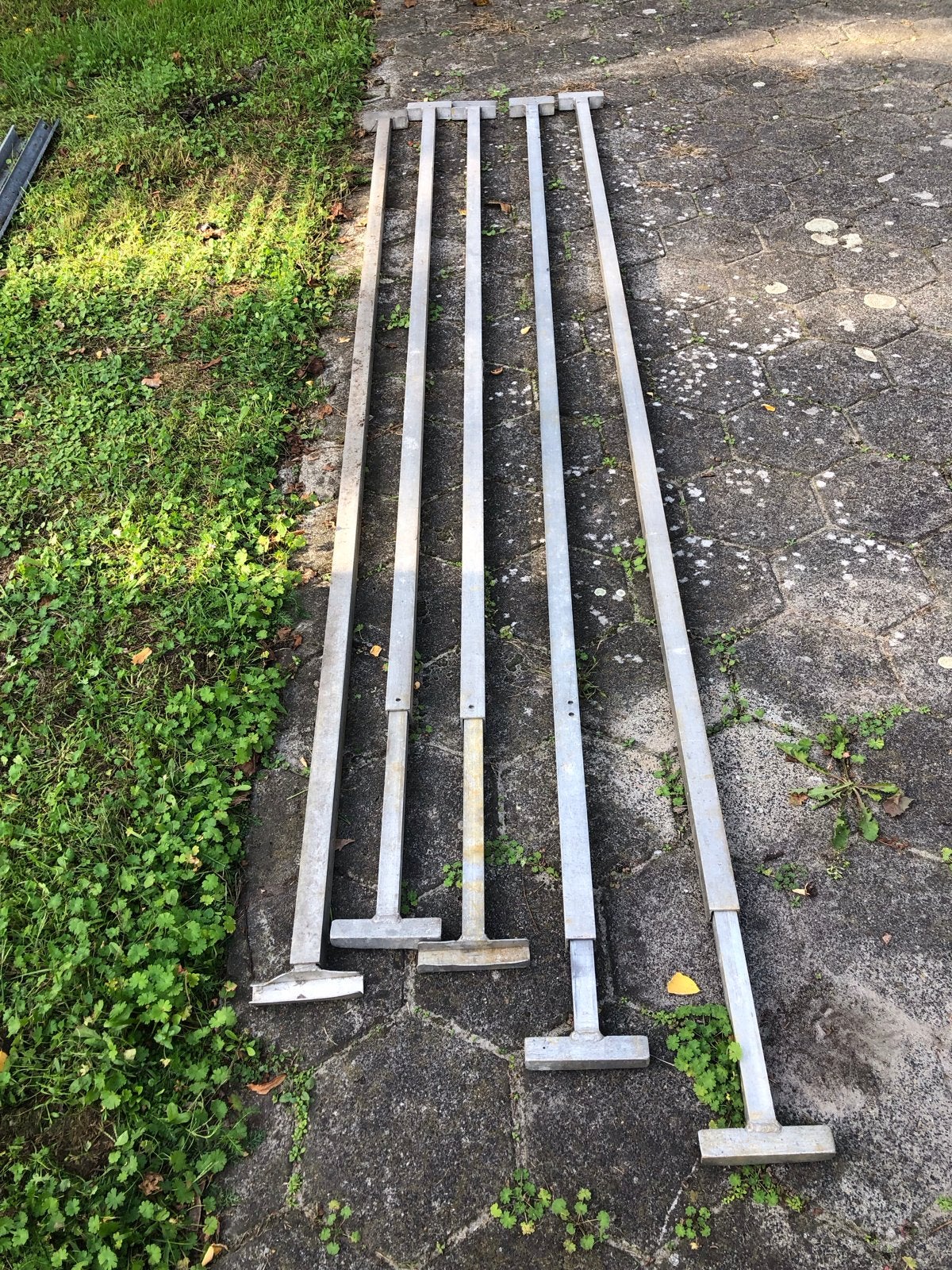 Aluminium nok dragers voor markt kramen koker profiel., Ophalen, Gebruikt, 250 mm of meer
