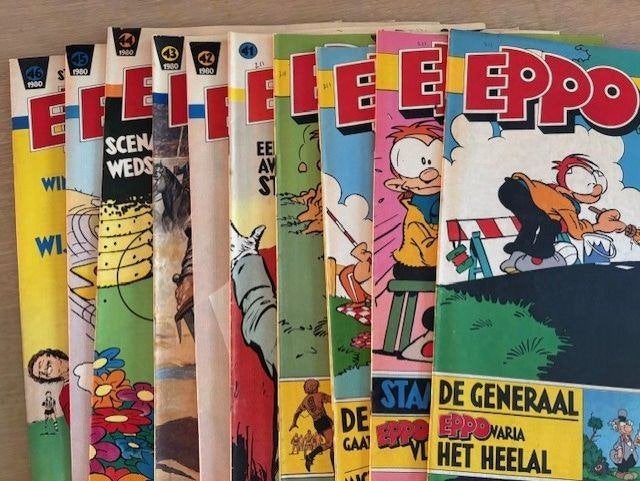 Eppo 1980 stripweekbladen, Boeken, Gelezen, Ophalen of Verzenden, Diverse tekenaars en schrijvers, Meerdere stripboeken