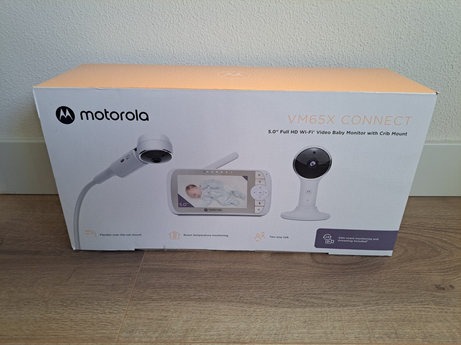 Motorola VM65X Connect babyfoon met camera en app, Kinderen en Baby's, Ophalen, 250 meter of meer, Camera