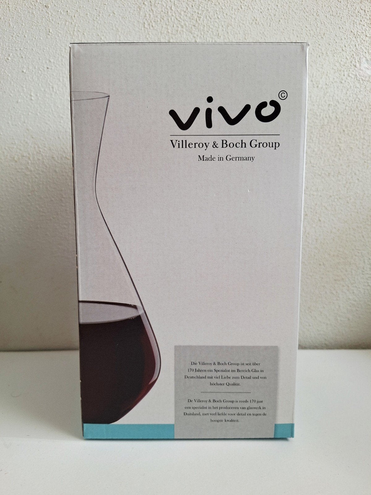 villeroy en boch vivo decanteerkaraf, Huis en Inrichting, Keuken | Servies, Nieuw, Ophalen of Verzenden, Glas, Overige stijlen