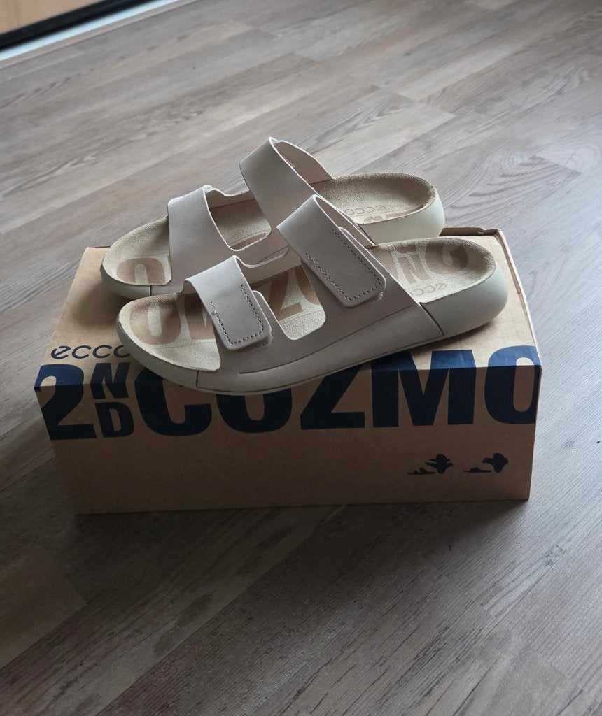 Nieuwe beige Ecco slippers maat 38 Cozmo in doos, Slippers, Ecco, Beige, Nieuw
