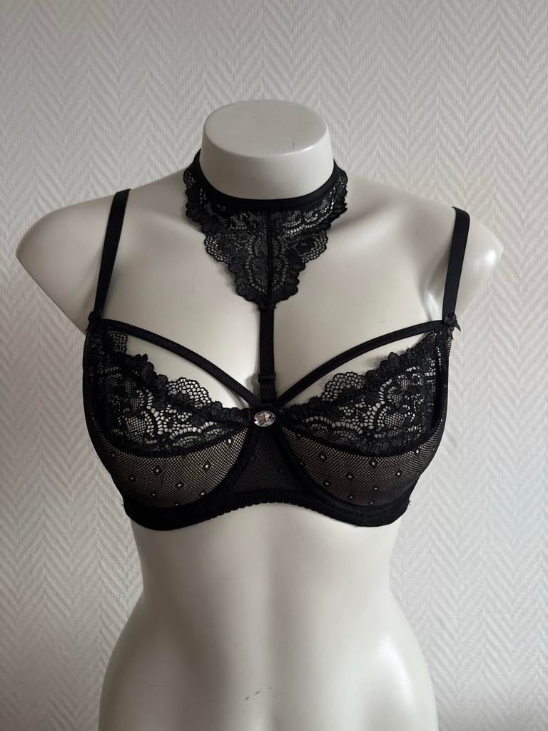 Elegante zwarte BH maat 75C, Ophalen of Verzenden, Zwart, BH