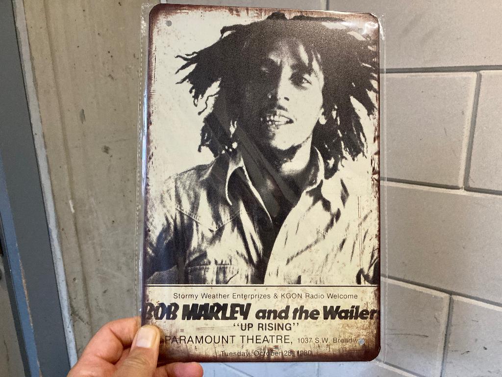 Bob Marley poster metaal, Ophalen of Verzenden, Nieuw, A1 t/m A3, Film en Tv