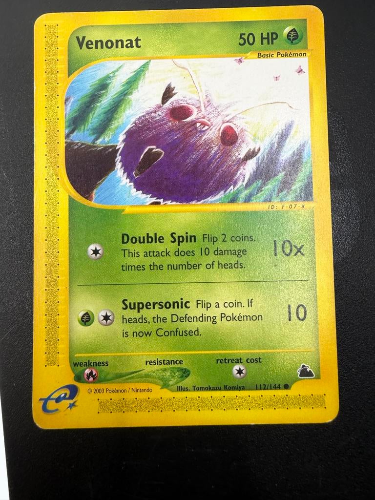 Venonat Pokémon Kaart 50 HP - Basic Pokémon, Ophalen of Verzenden, Gebruikt, Losse kaart