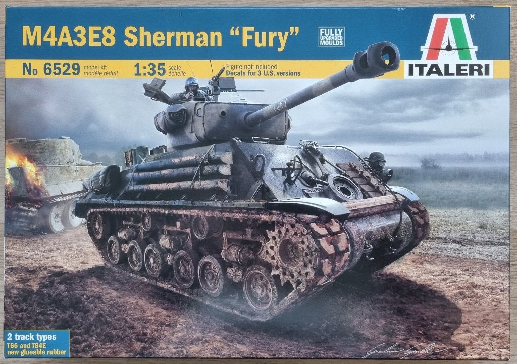 Italeri 1:35 #6529 WWII U.S. M4A3E8 Sherman Tank Fury, Tank, Italeri, 1:32 tot 1:50, Nieuw