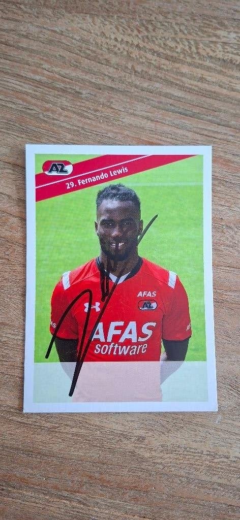 Spelerskaart met handtekening; Fernando Lewis # AZ, Ophalen of Verzenden, Nieuw, AZ, Spelerskaart