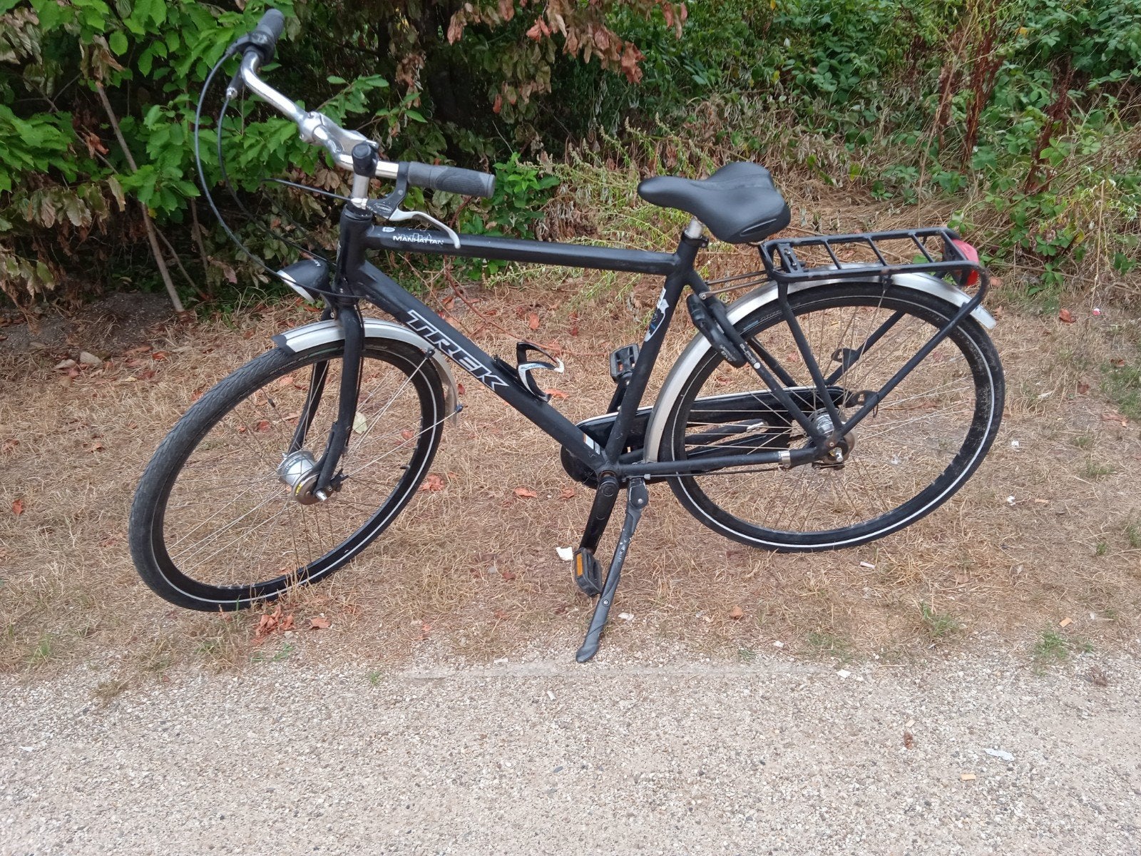 Trek Manhattan fiets met Nexus versnellingen en AXA slot, Gebruikt, Velgrem, Versnellingen, 53 tot 57 cm