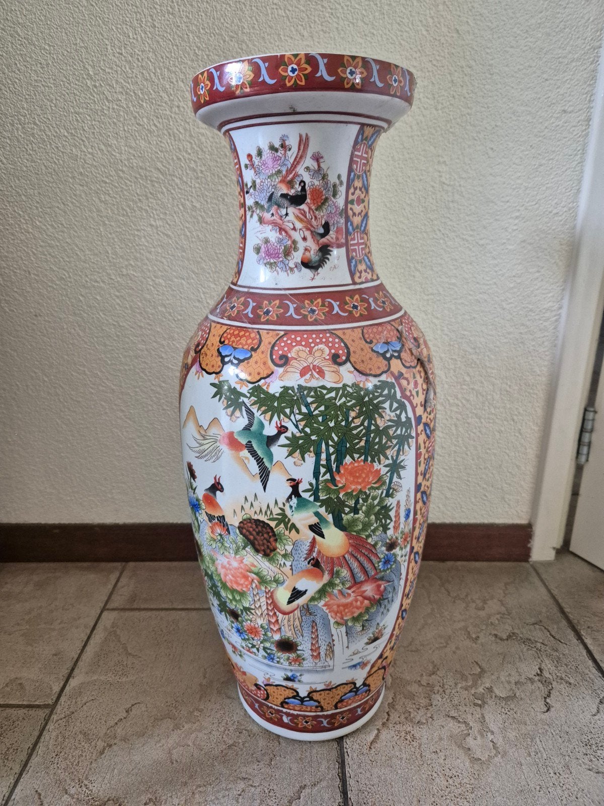 Grote Chinese vaas - Ming Dynastie replica, Ophalen of Verzenden