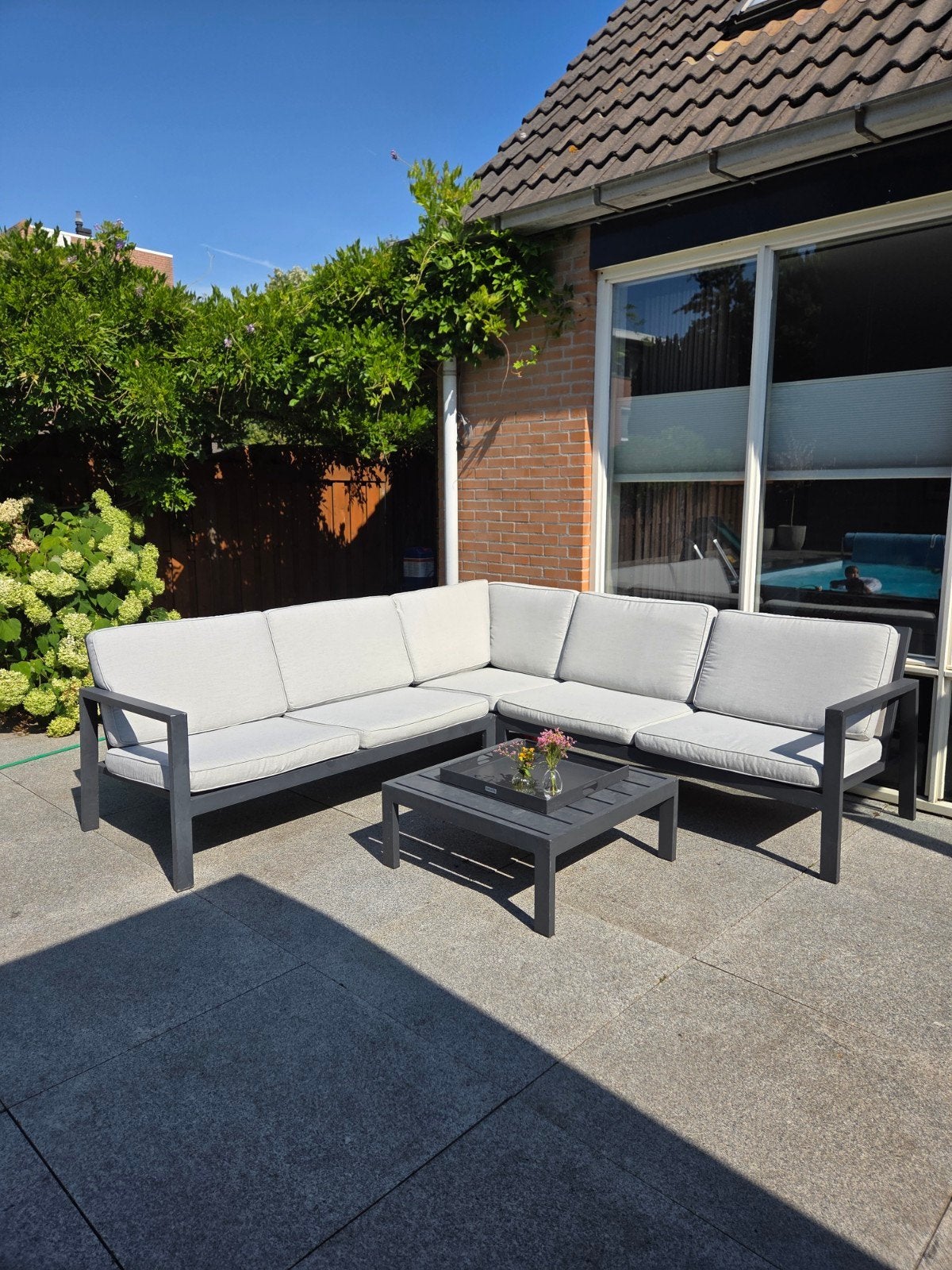 Manifesto Alzano hoek loungeset 5 personen, Ophalen, 5 zitplaatsen, Gebruikt, Aluminium