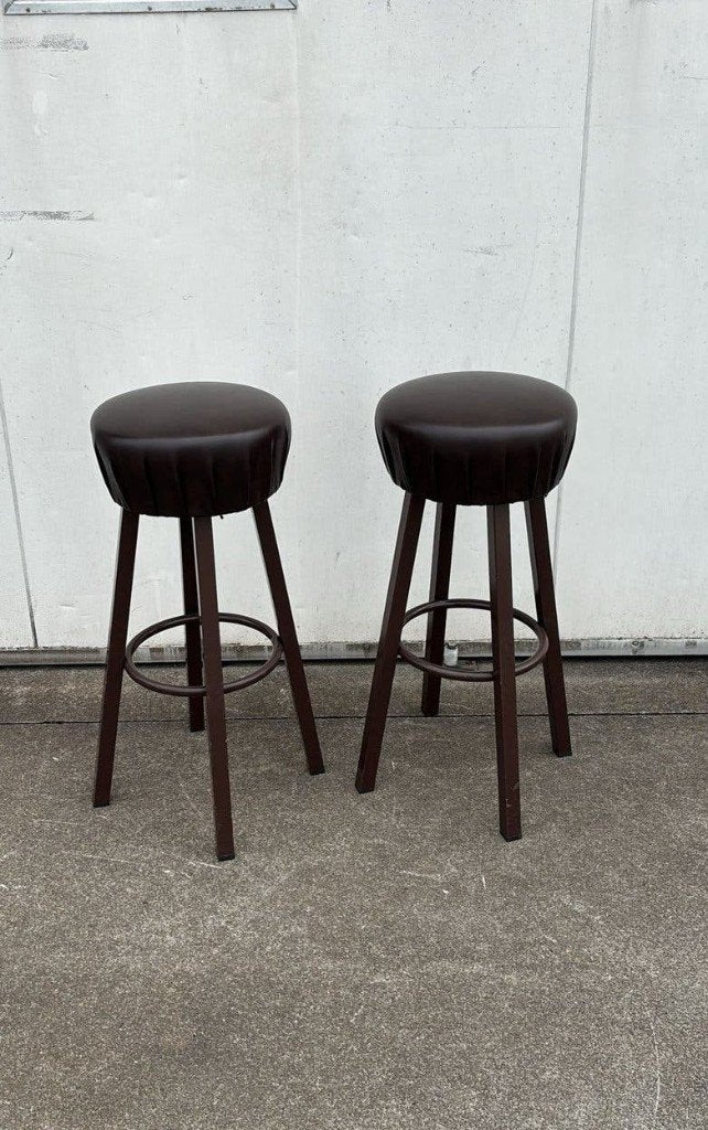 16 stuks Cafe horeca kroeg mancave barkrukken, Ophalen, 60 tot 90 cm, Leer, Gebruikt