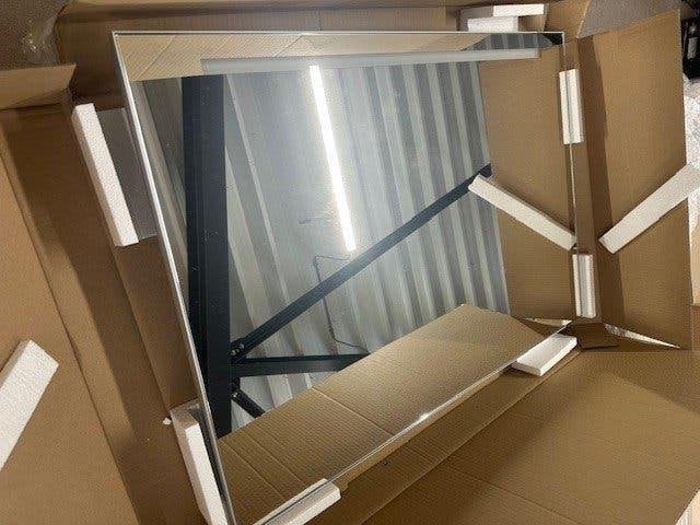 Bruynzeel spiegel met horizontale TL-verlichting 100x70, Ophalen, Zo goed als nieuw, Overige typen