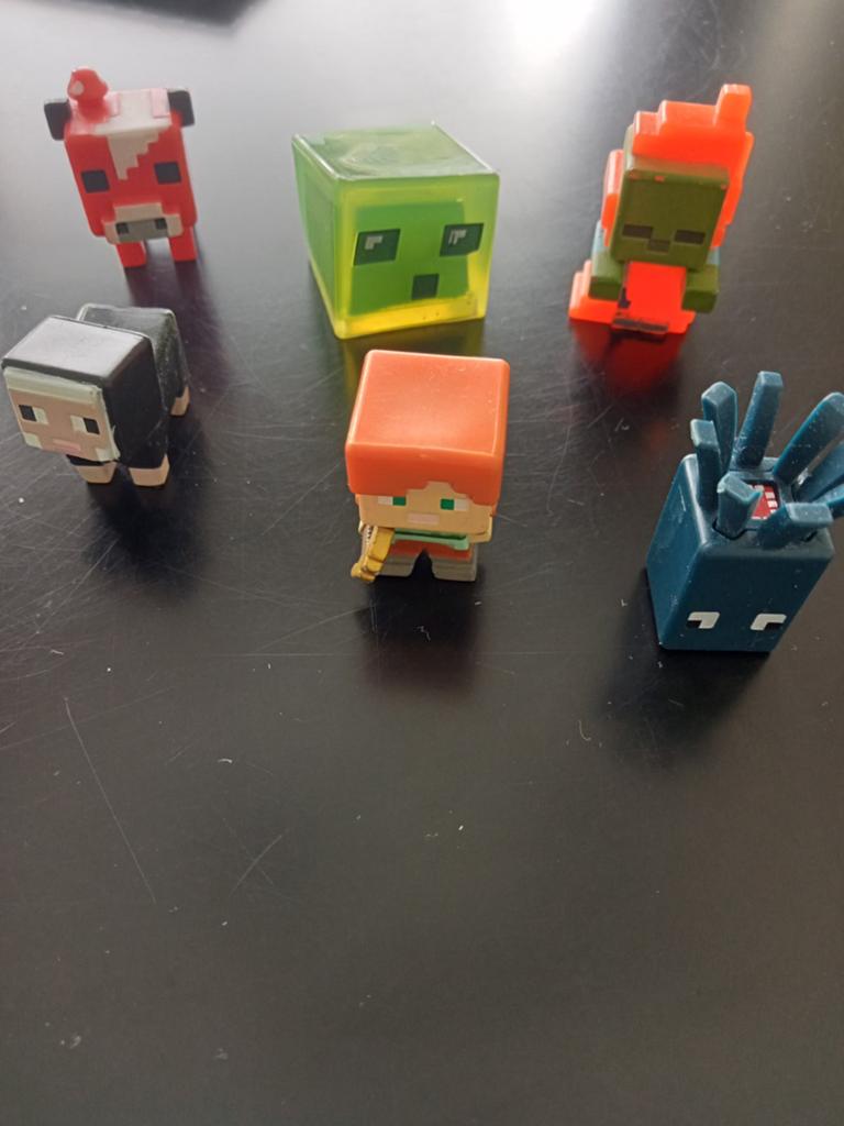 Minecraft Mini Figuren Set - 6 stuks, Ophalen of Verzenden, Gebruikt