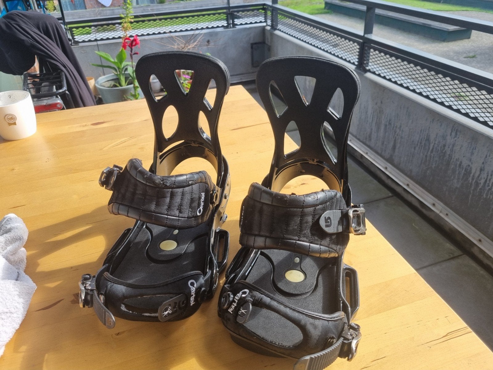 BURTON CARTEL EST SNOWBOARD BINDINGEN MAAT MEDIUM, Sport en Fitness, Gebruikt, Ophalen of Verzenden, Burton, Burton