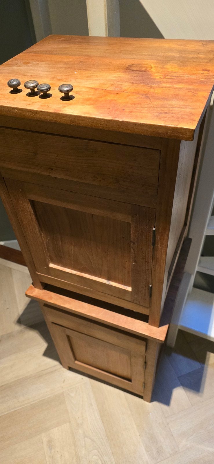 Teak nachtkastjes  set van 2, Ophalen of Verzenden