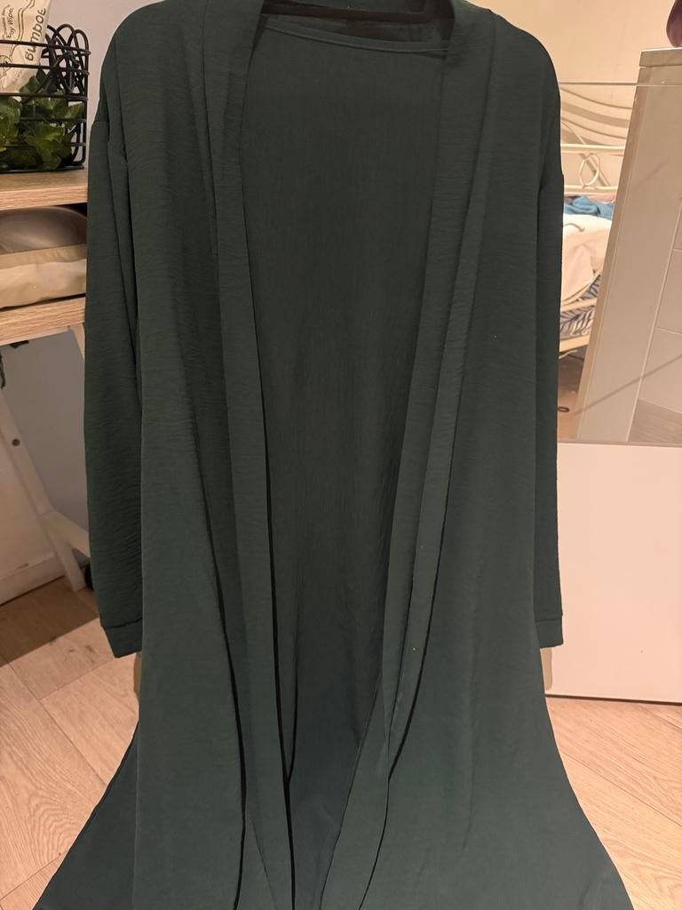 Donkergroen abaya, maat M, Ophalen of Verzenden, Zo goed als nieuw, Maat 38/40 (M), Groen