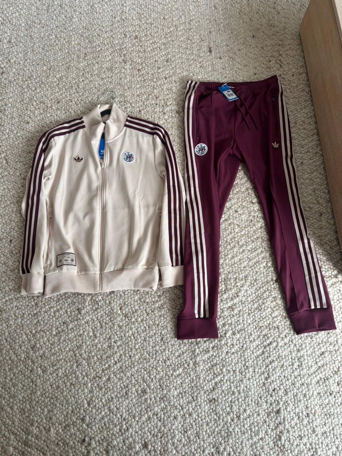 Adidas Ajax Terrace Icons Trainingspak Full-Zip, Maat 48/50 (M), Beige, Nieuw, Ophalen of Verzenden
