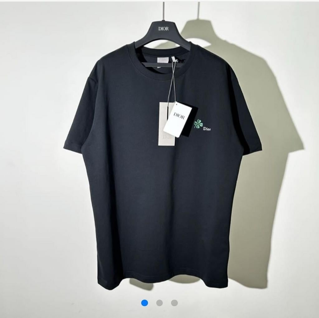 Dior T-shirt Zwart met Klavertje Vier - Nieuw met labels, Maat 52/54 (L), Zwart, Nieuw, Ophalen of Verzenden