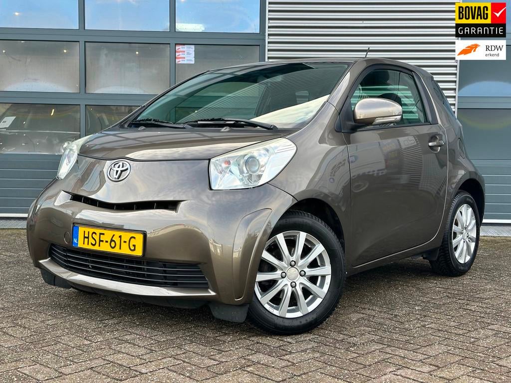 Toyota IQ 1.0 VVTi Aspiration Pearl | Airco | Electr. ramen, Auto's, Toyota, Stof, Gebruikt, Zwart, Bruin