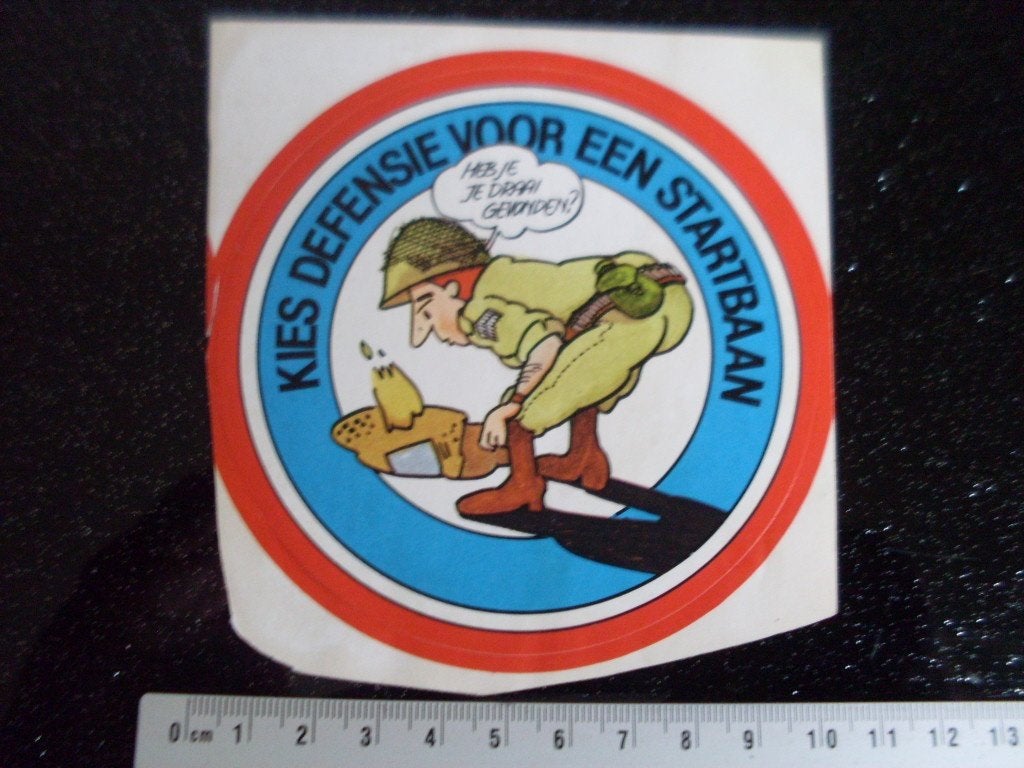 sticker kies defensie voor startbaan leger schuttersputje, Verzenden, Zo goed als nieuw, Bedrijf of Vereniging