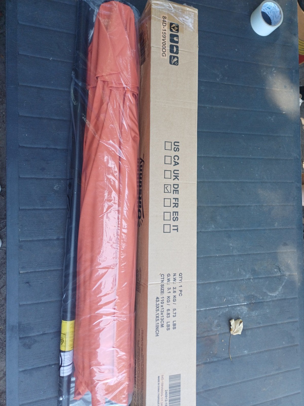 Nieuwe Parasol Rood Oranje - Perfect voor Zomerse Dagen, Ophalen of Verzenden, Nieuw