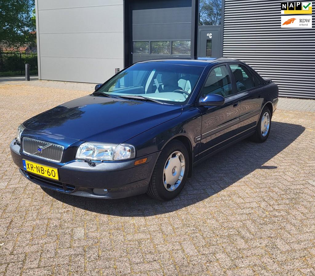 Volvo S80 2.4 Automaat,Airco,Cruisc,Trekhaak,1eig,154NAP!, Auto's, Volvo, Stof, Blauw, Bedrijf, 2435 cc
