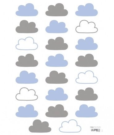 Muursticker Sticker Wolken Blauw en Grijs lilipinso, Nieuw, Ophalen of Verzenden, Lilipinso, 270 chemin des oliviers - F-34400 LUNEL