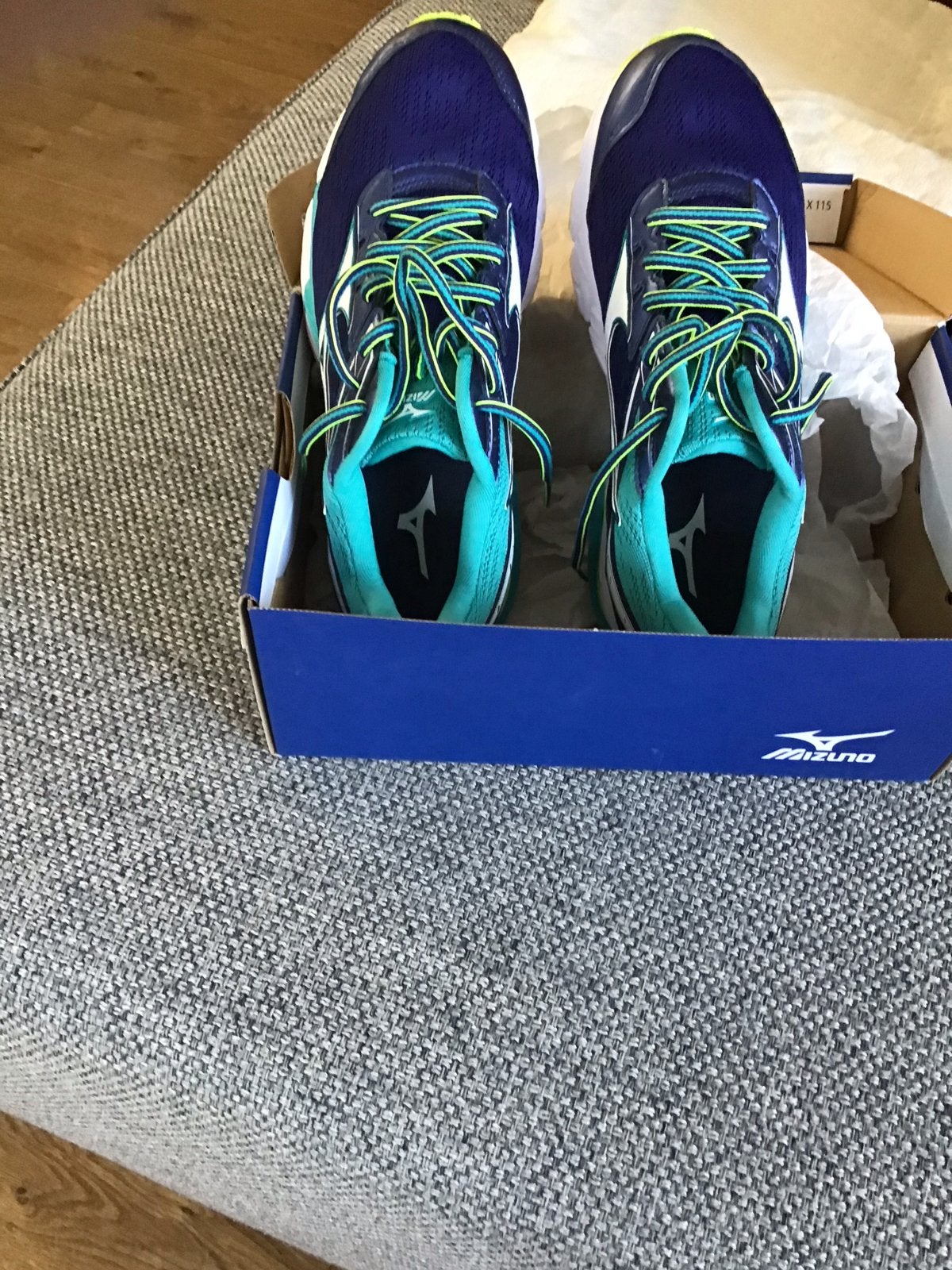Mizuno Wave Ultima 9 hardloopschoenen - Zo goed als nieuw, Ophalen, Zo goed als nieuw, Blauw, Sportschoenen