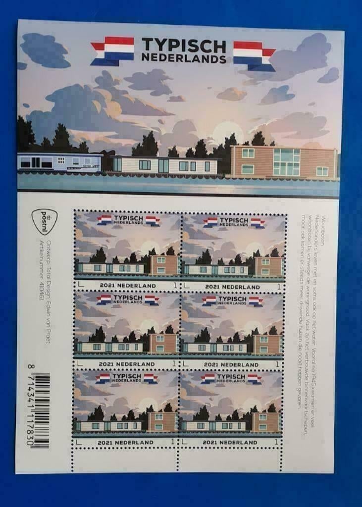 NVPH V3924 Typisch Nederlands - woonboten (postzegelvel), Verzenden, Na 1940, Postfris