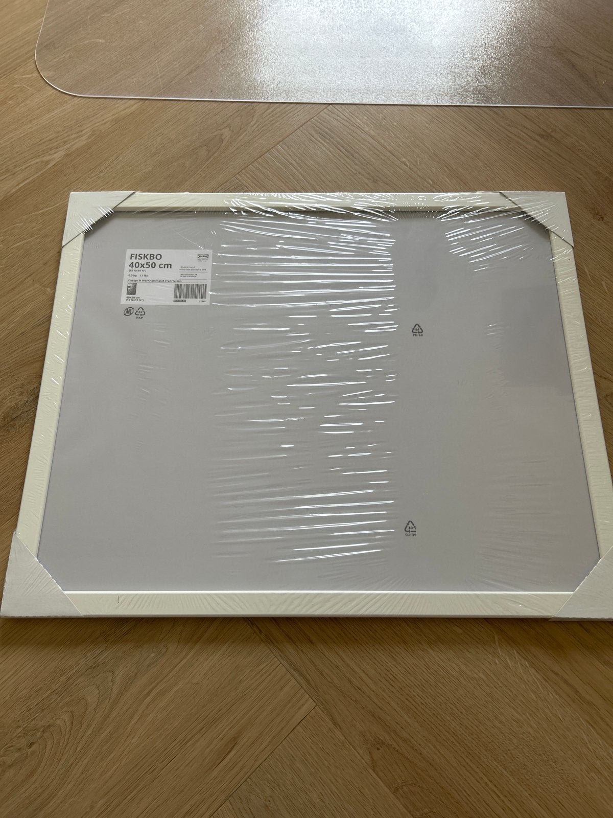 Nieuwe IKEA FISKBO lijst 40x50 cm, wit, Ophalen of Verzenden, Nieuw, Overige materialen