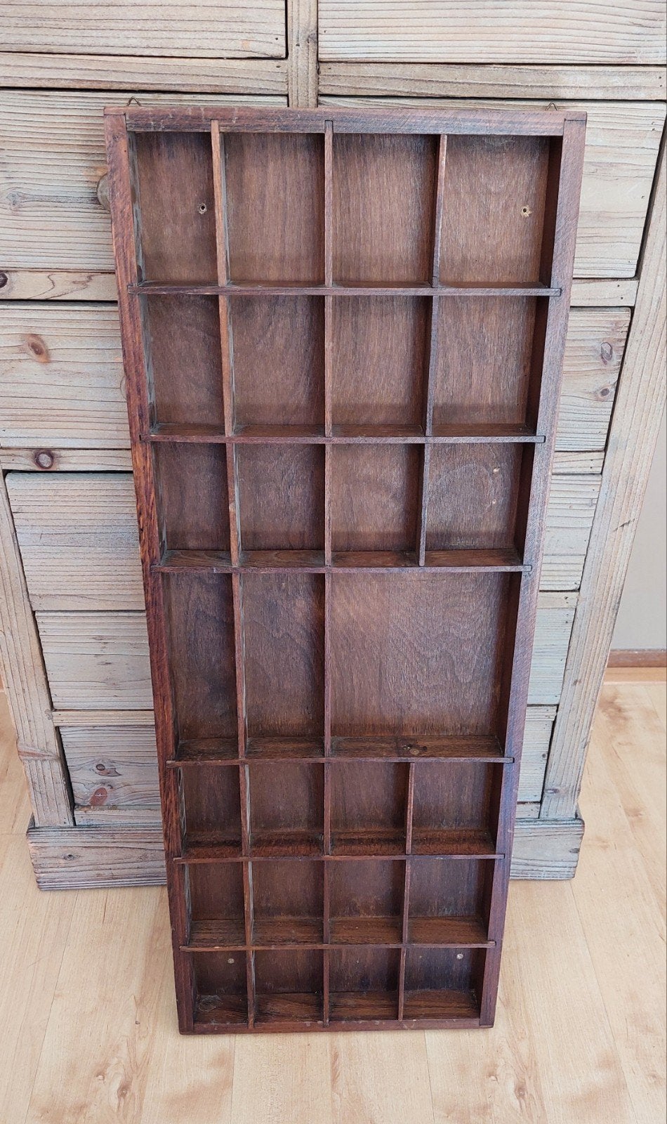 Houten letterbak / sorteerbak, Huis en Inrichting, Woonaccessoires | Wanddecoraties, Ophalen, Gebruikt, 83 cm, 31 cm