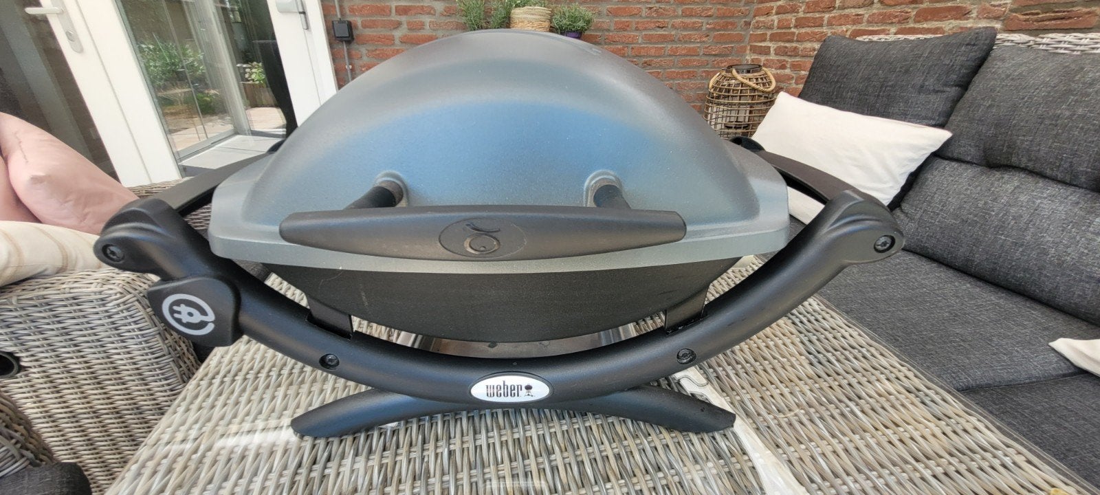 Weber Q1400 elektrische barbecue, Ophalen of Verzenden, Zo goed als nieuw, Weber