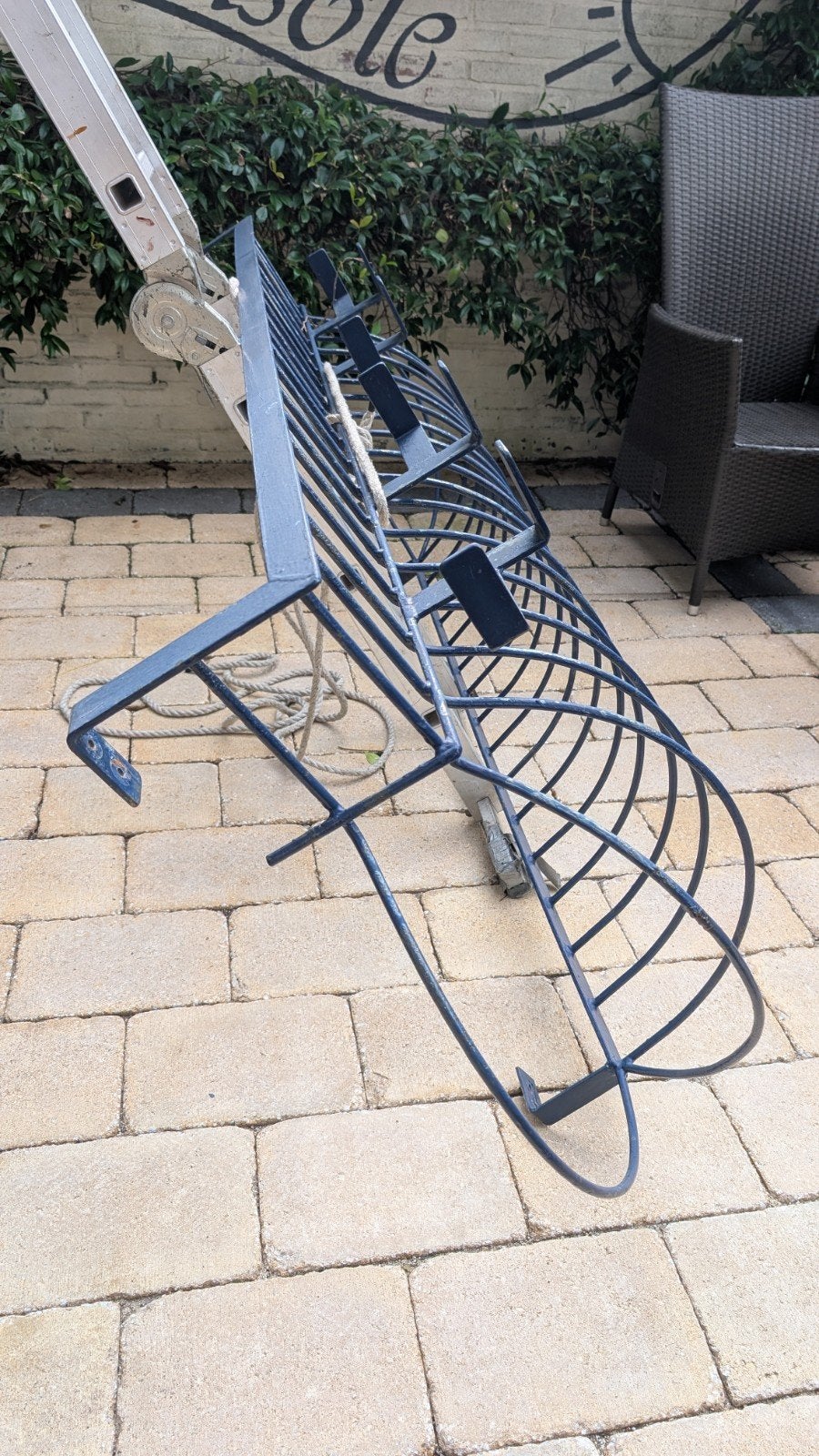 metalen balkonrek, 100 cm of meer, Rond, Ophalen of Verzenden, Metaal