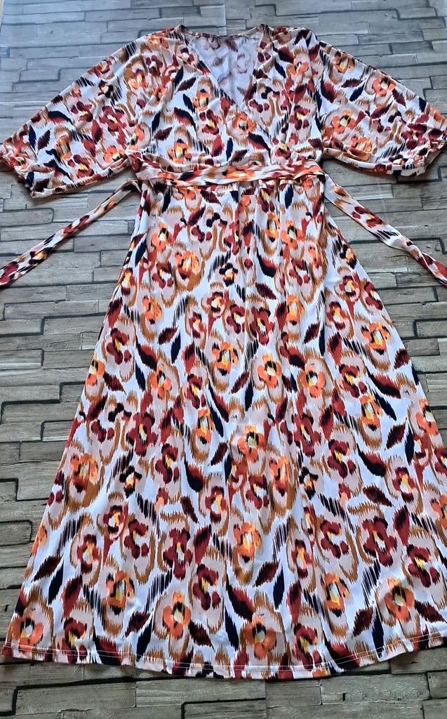 Norah - kleurrijke maxi jurk, 46, Kleding | Dames, Jurken, Overige kleuren, Verzenden, Maat 46/48 (XL) of groter, Zo goed als nieuw
