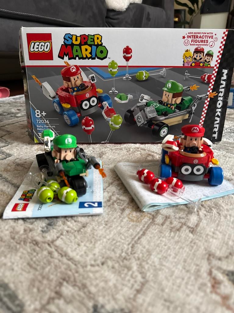 Lego Super Mario Mario Kart 72034 Baby Mario vs. Baby Luigi, Ophalen of Verzenden, Zo goed als nieuw, Complete set, Lego