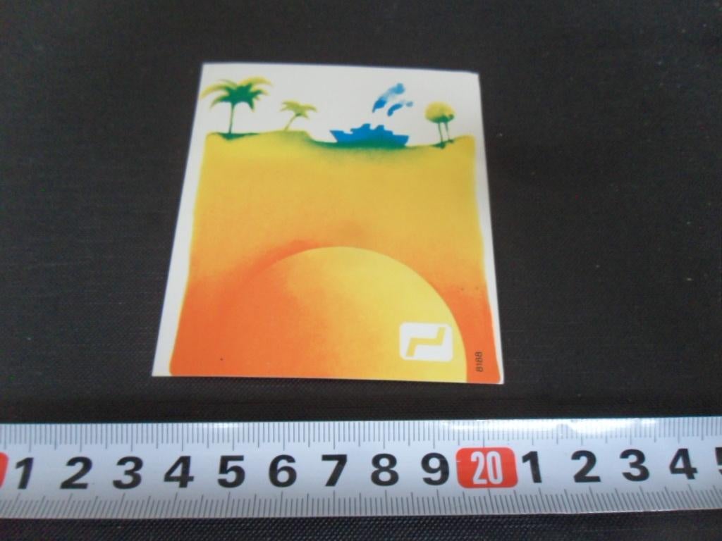 sticker rabobank strip cruise schip strand palmen, Verzamelen, Ophalen, Zo goed als nieuw